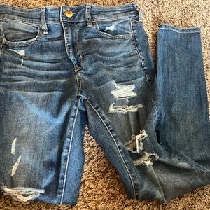 Distressed Blue Jeans for Women